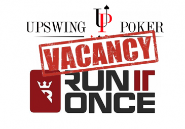 Upswing Poker and RunItOnce vacancy